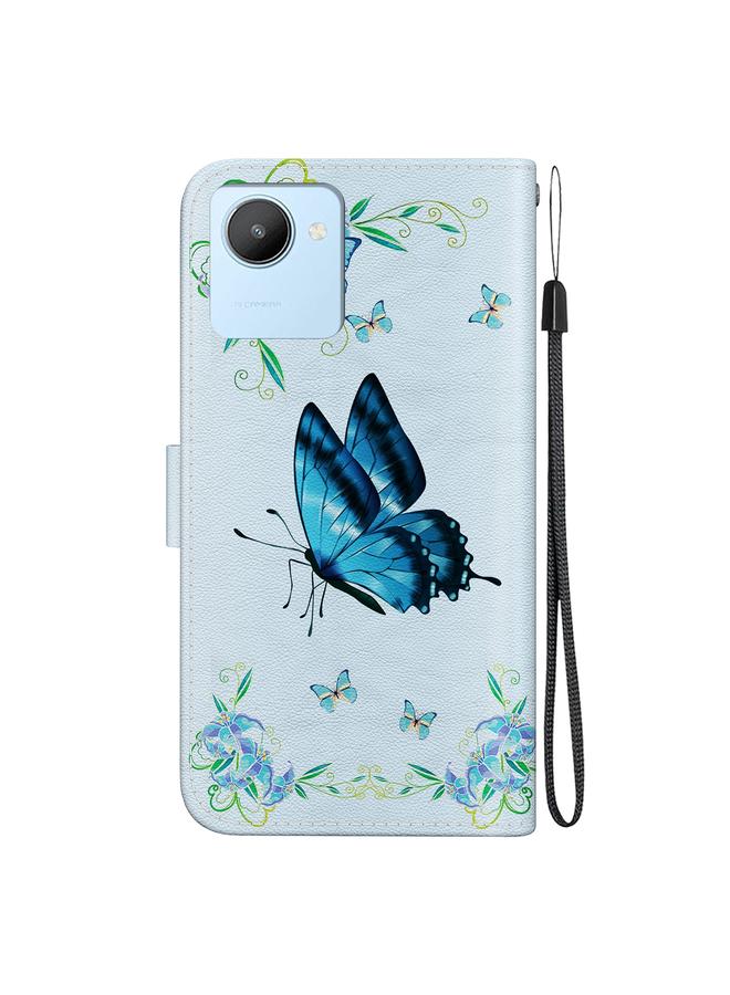 اس-توب جراب هاتف Realme C30 / C30s من الجلد برسومات ملونة وملمس كريستالي - Image 3