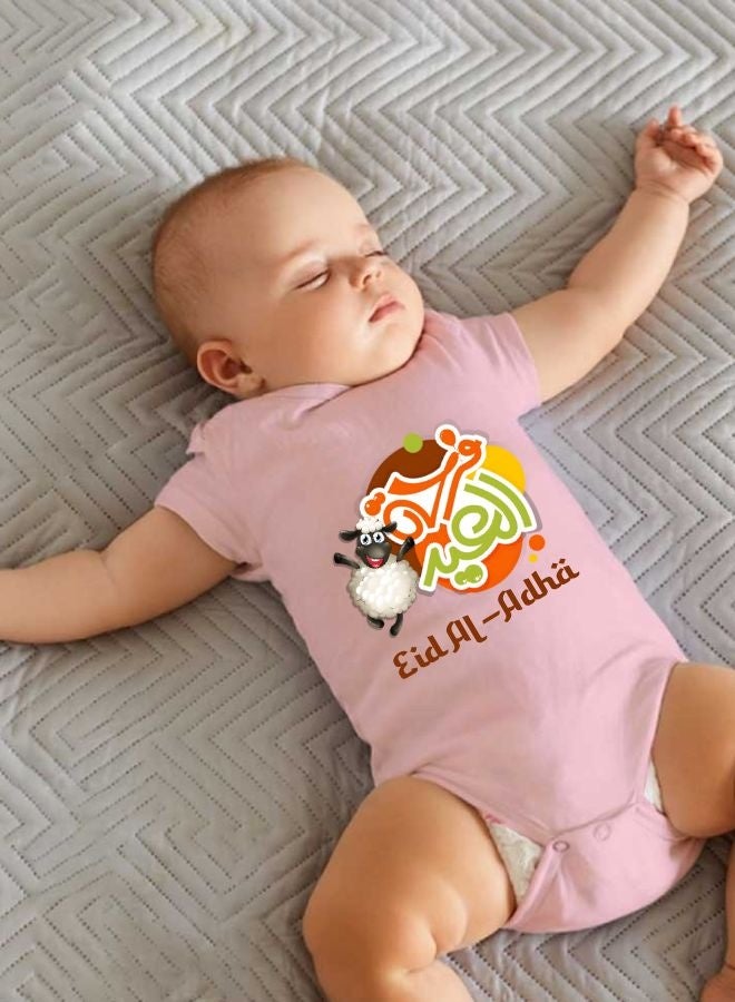 PRINTSHOP4ME Baby Bodysuits Newborn Eid Romper Short Sleeve Envelope Neck Outfit Romper Bakra Eid Romper Eid-Al-Adha Mubarak With Family  - Image 5