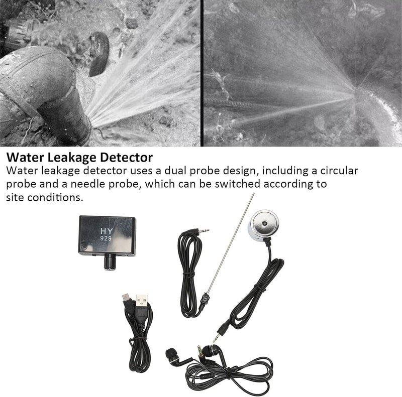 كلاراكو جهاز كشف تسرب المياه الاحترافي، عالي القوة، مسبار مزدوج، أداة كشف أنابيب المياه المنزلية 100-240 فولت (قابس أمريكي) - Image 5
