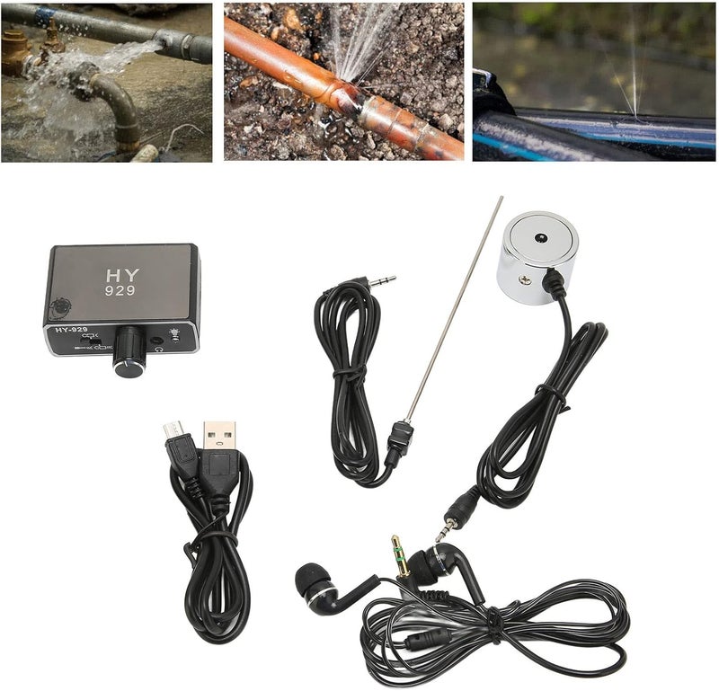 كلاراكو جهاز كشف تسرب المياه الاحترافي، عالي القوة، مسبار مزدوج، أداة كشف أنابيب المياه المنزلية 100-240 فولت (قابس أمريكي) - Image 3