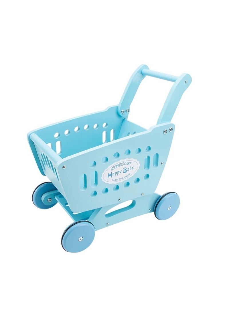 Pikkaboo Woody Buddy Supermarket Trolley-Blue - Image 1