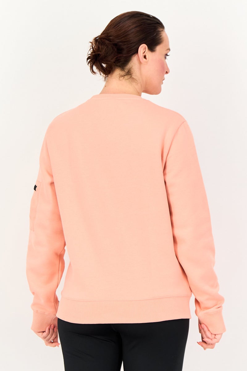 Ellesse Women Sportswear Fit Long Sleeve Outdoor Sweatshirt, Coral - Image 3