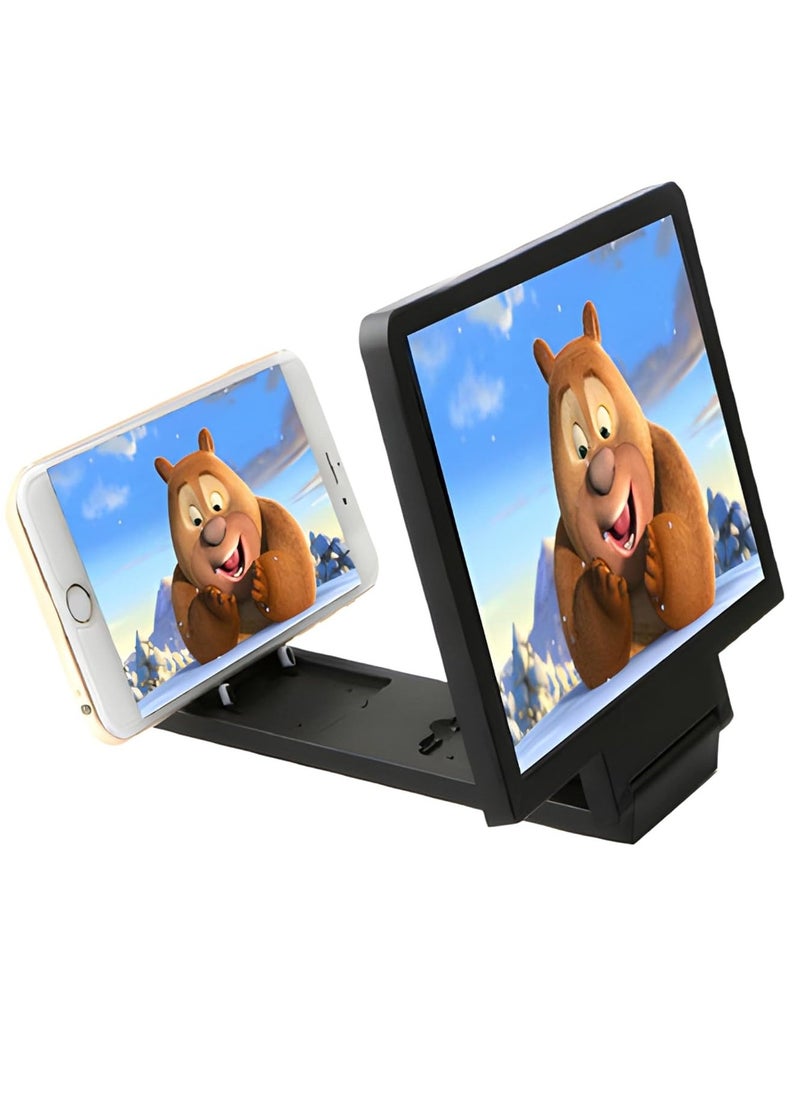 3D Screen Magnifier Stand Bracket For Mobile Phones White