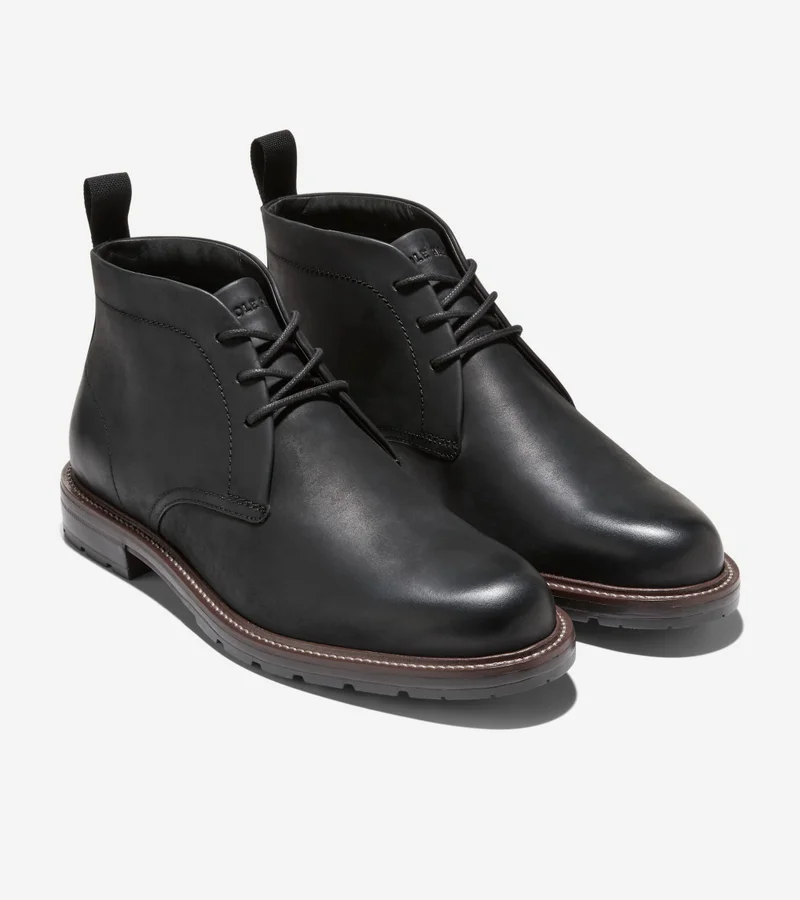 COLE HAAN BLACK Men's Roundhill Grand Waterproof Chukka Boots for Men | Best Price UAE