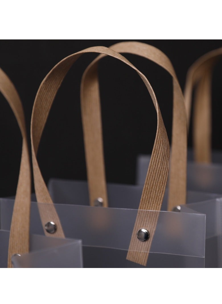 حقيبة هدايا شفافة من البولي بروبيلين المصقول من البولي فينيل كلوريد، حقيبة يد جميلة مقاومة للماء وحقيبة مستحضرات تجميل - Image 3