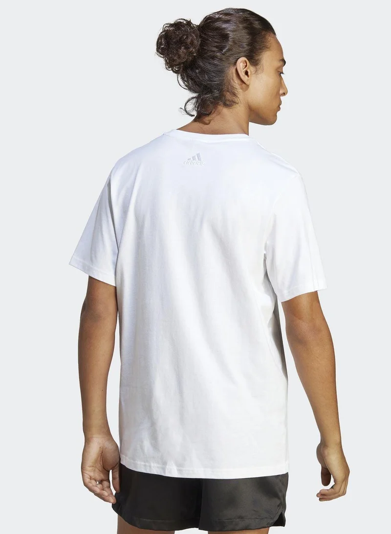 Adidas adidas M Bl Sj T White Training T-Shirts 2XSS