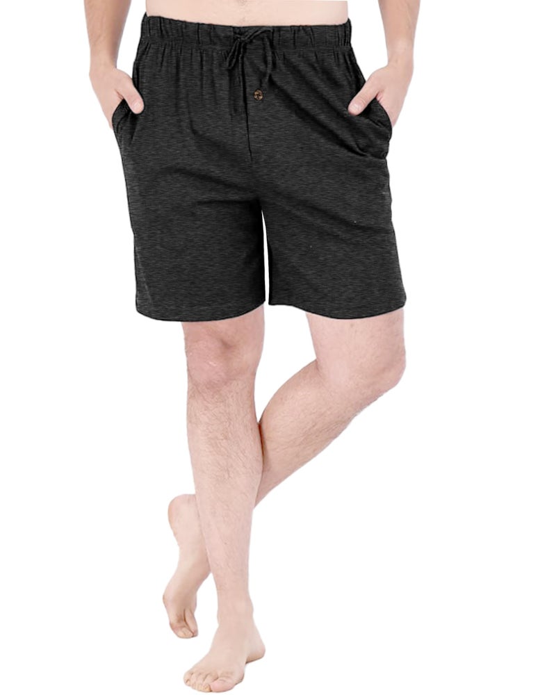 Andrew Scott Men's Lounge Shorts | Drawstring & Pockets Cotton PJ-Sleep Short Bottoms | Multi Packs - Image 2