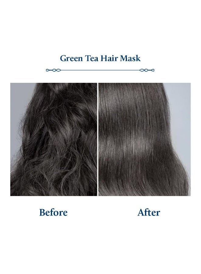 Blue Nectar Green Tea Hair Mask | Deep Conditioning Hair Mask for Frizzy & Damaged Hair | With Plant-Based Biotin for Curly & Dry Hair (13 Herbs, 200g) - Image 3