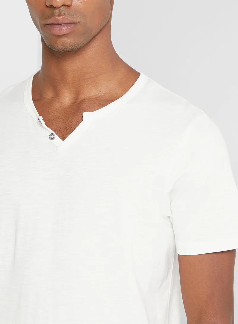 JACK & JONES  Essential Regular Fit V-Neck T-Shirt for Men | Best Price UAE