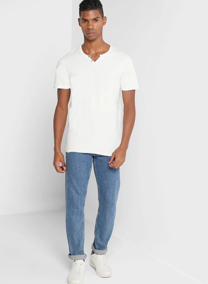 JACK & JONES  Essential Regular Fit V-Neck T-Shirt for Men | Best Price UAE