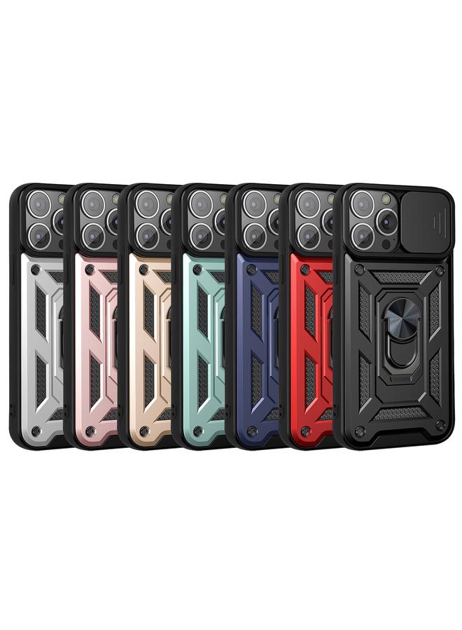 اس-توب جراب لهاتف iPhone 13 Pro Max بتصميم غطاء كاميرا منزلق مصنوع من مادة TPU+PC وغطاء حماية - Image 2