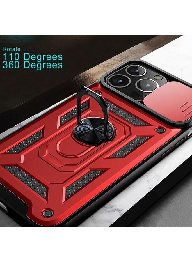 اس-توب جراب لهاتف iPhone 13 Pro Max بتصميم غطاء كاميرا منزلق مصنوع من مادة TPU+PC وغطاء حماية - Image 5