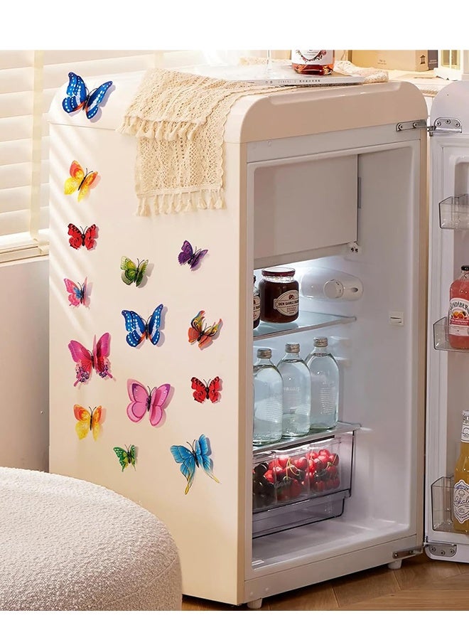 Happy D 12-Piece 3D Butterfly Decorative Wall Sticker Set Multicolour 10 x 5cm - Image 5