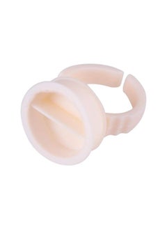100Pcs Silicone Semi-Permanent Tattoo Ink Ring Cup for Pigment Holder Eyebrow Tattoo Ring Cup Microblading Finger Glue Cup Tools (L(Division))