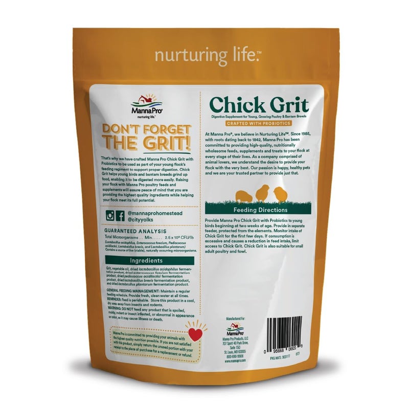 Manna Pro Chick Grit Digestive Supplement for Young Growing Poultry & Bantam Breeds, No Artificial Ingredients or Preservatives, Natural Supplement with Insoluble Crushed Granite, 5 lbs - Image 2