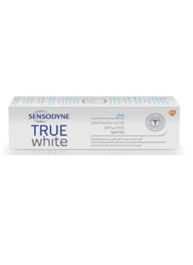 Sensodyne Two pieces of True White Extra Fresh Professional Whitening Toothpaste for Sensitive Teeth, 75 ml  - Image 4
