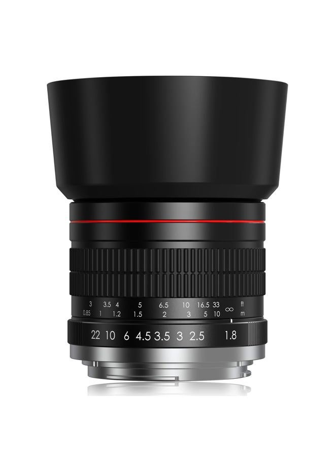 Lightdow F 85mm f1.8 Portrait Lens - MF compatible with Nikon D850/D750/D500/D7500/D610/D5600/D7200/D7000/D3500/D3400/D3300/D3200/D3100/D5/D6/D810//D7100/D5300/D5100/D800-DSLR Cameras Lenses(F-Mount) - Image 1