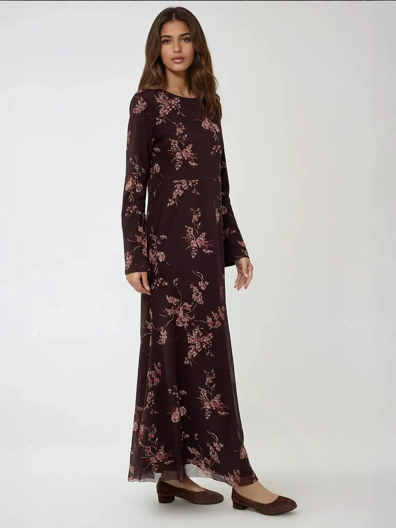 HICCUP Multicolor Floral Printed Modest Dress for Women | Best Price UAE