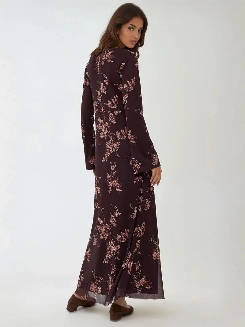 HICCUP Multicolor Floral Printed Modest Dress for Women | Best Price UAE