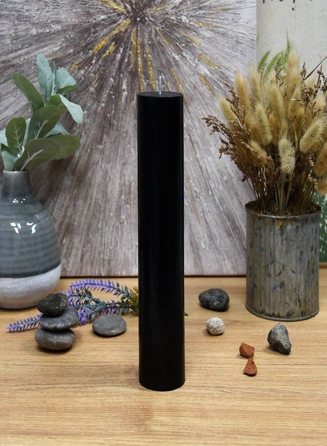 Jeco 2 x 9 Black Pillar Candle - Image 2