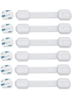 CUTESAFETY Child Proof Safety Locks - Baby Proofing Cabinet Lock with 6 Extra 3M Adhesives - Adjustable Strap Latches to Cabinets, Drawers, Cupboard, Oven, Fridge, Closet Seat, Door, Window  - Image 1