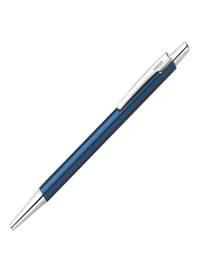 Hauser Slender Designer Metal Ball Pen Box Pack | Attractive Color Body With Stylish Metal Clip | Smooth Refillable Pen With Smudge Free Writing | Ideal For Gifting | Blue Ink, Pack of 2 - Image 3