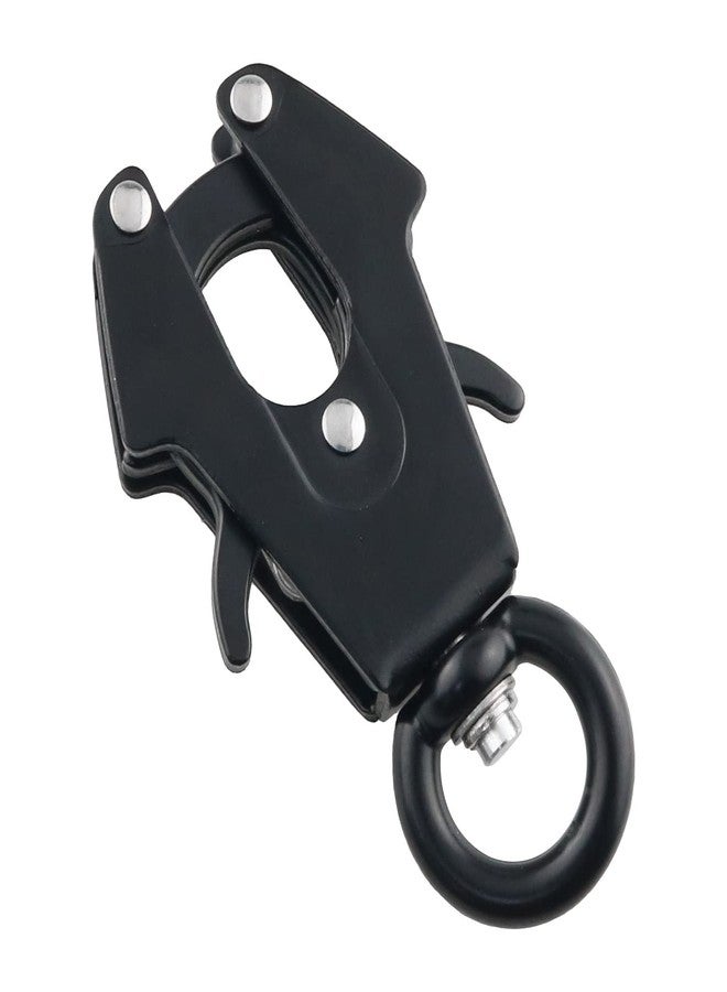 WHYHKJ 15mm Quick Release Dog Chain Buckle Frog Cable Leash Buckle Swivel Clip Heavy Duty Frog Clip Black Dog Leash Clasp 360 Degree for Pet Collar - Image 1