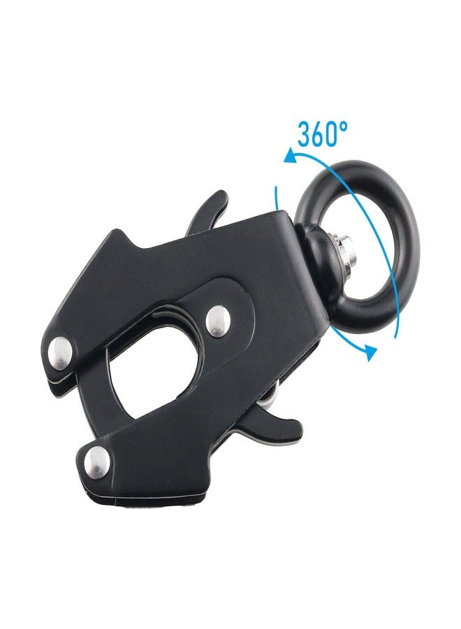 WHYHKJ 15mm Quick Release Dog Chain Buckle Frog Cable Leash Buckle Swivel Clip Heavy Duty Frog Clip Black Dog Leash Clasp 360 Degree for Pet Collar - Image 3