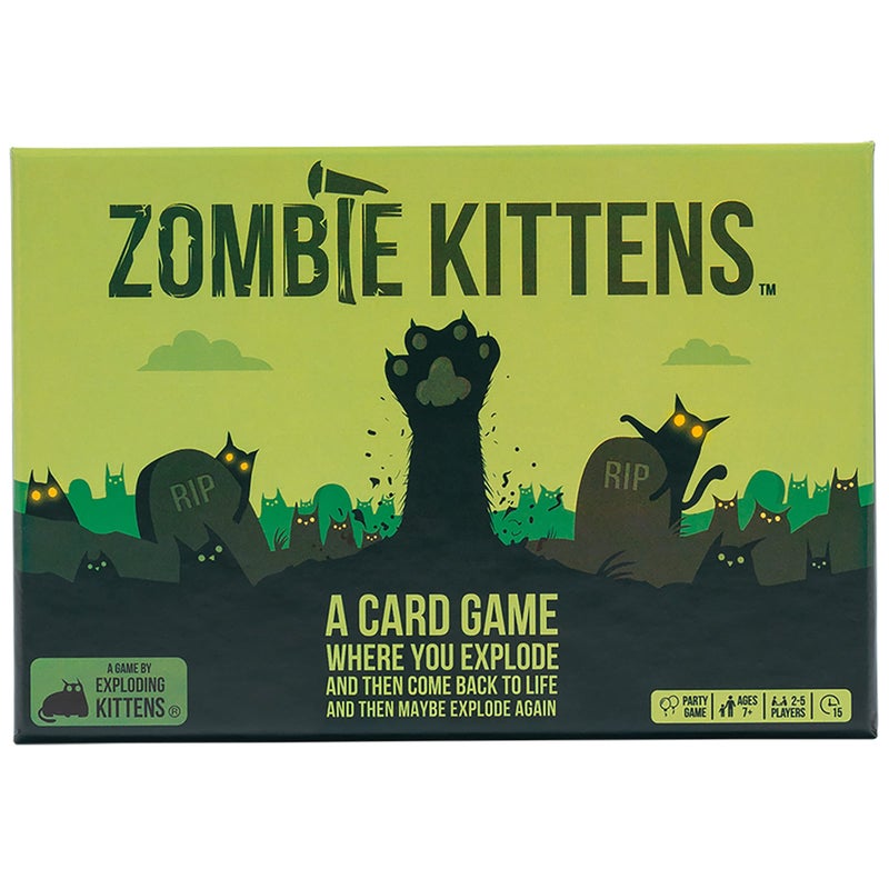 Exploding Kittens Zombie Kittens 2-5 Players - Ages 7+ - 15 Minutes to Play - High Stakes Zombie Card Game - Party Game, Family Game Night, Kid and Adult Card Game - Image 1
