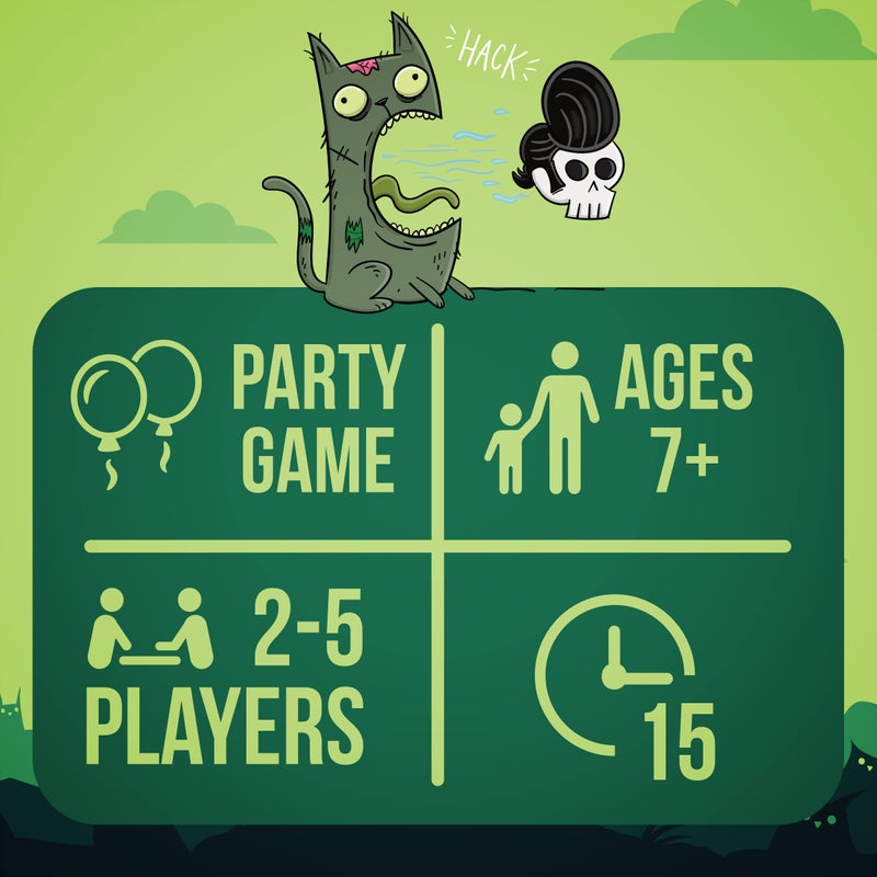 Exploding Kittens Zombie Kittens 2-5 Players - Ages 7+ - 15 Minutes to Play - High Stakes Zombie Card Game - Party Game, Family Game Night, Kid and Adult Card Game - Image 2