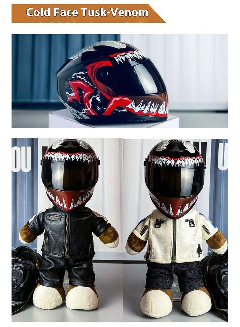 Y&D Mini Style Full Face Plush Toy Helmet Motorcycle Lover’s Small Racing Crash Helmet Souvenir Ornament Desk Decorator Motorsport Fans Gift 30cm  - Image 2