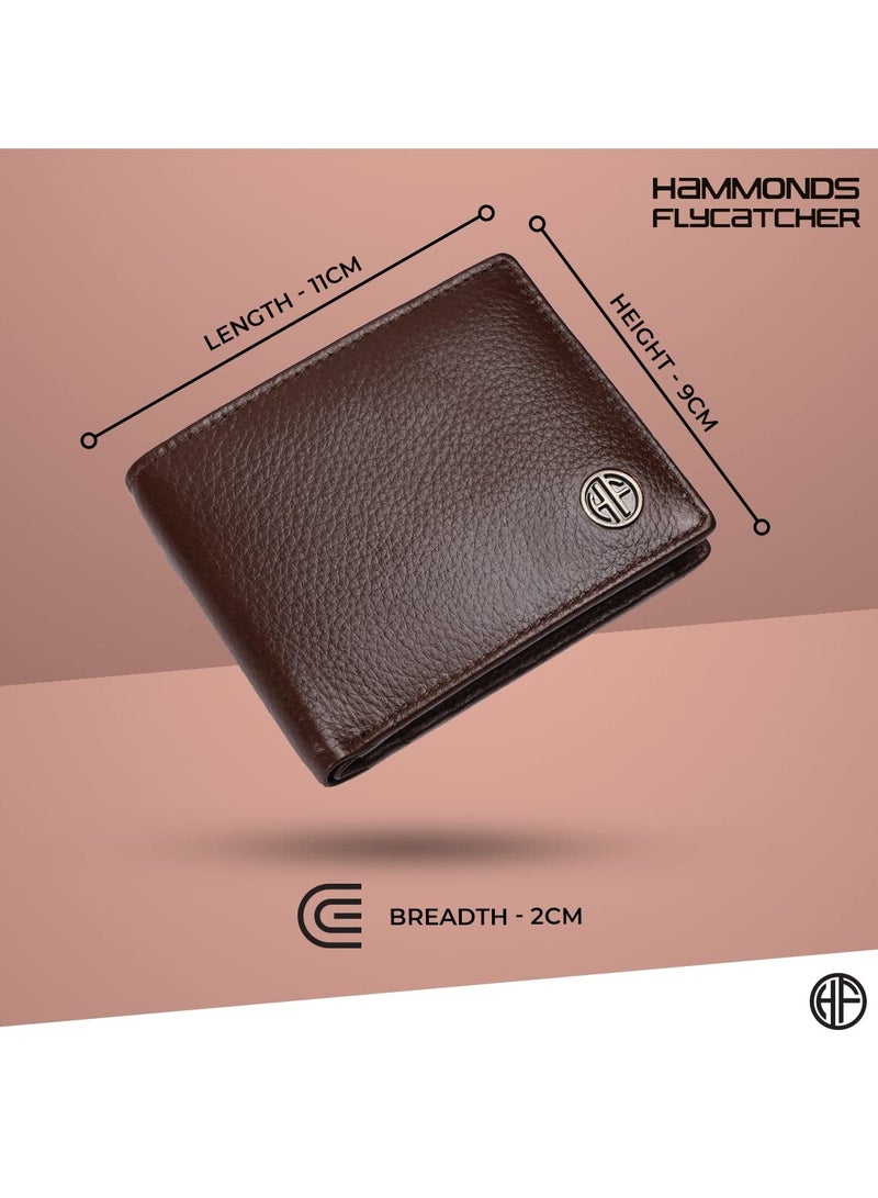  هاموندز فلاي كاتشر محفظة جلدية أصلية للرجال محفظة نقود جلدية محمية بتقنية متطورة  ثنائية الطية 4 فتحات للبطاقات وجيب للعملات المعدنية و جيوب مخفية - Image 5