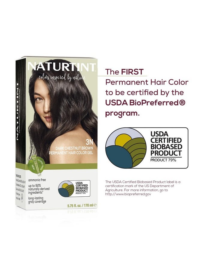 NATURTINT Permanent Hair Color 3N Dark Chestnut Brown (Pack Of 1), Ammonia Free, Vegan, Cruelty Free, Up To 100% Gray Coverage, Long Lasting Results  - Image 5