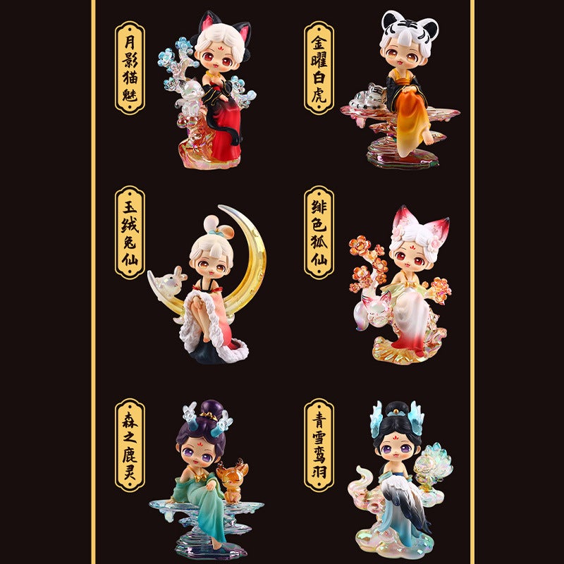 Genuine spring breeze blind box doll hand-made doll resin craft creative gift ornaments wholesale a generation of hair
