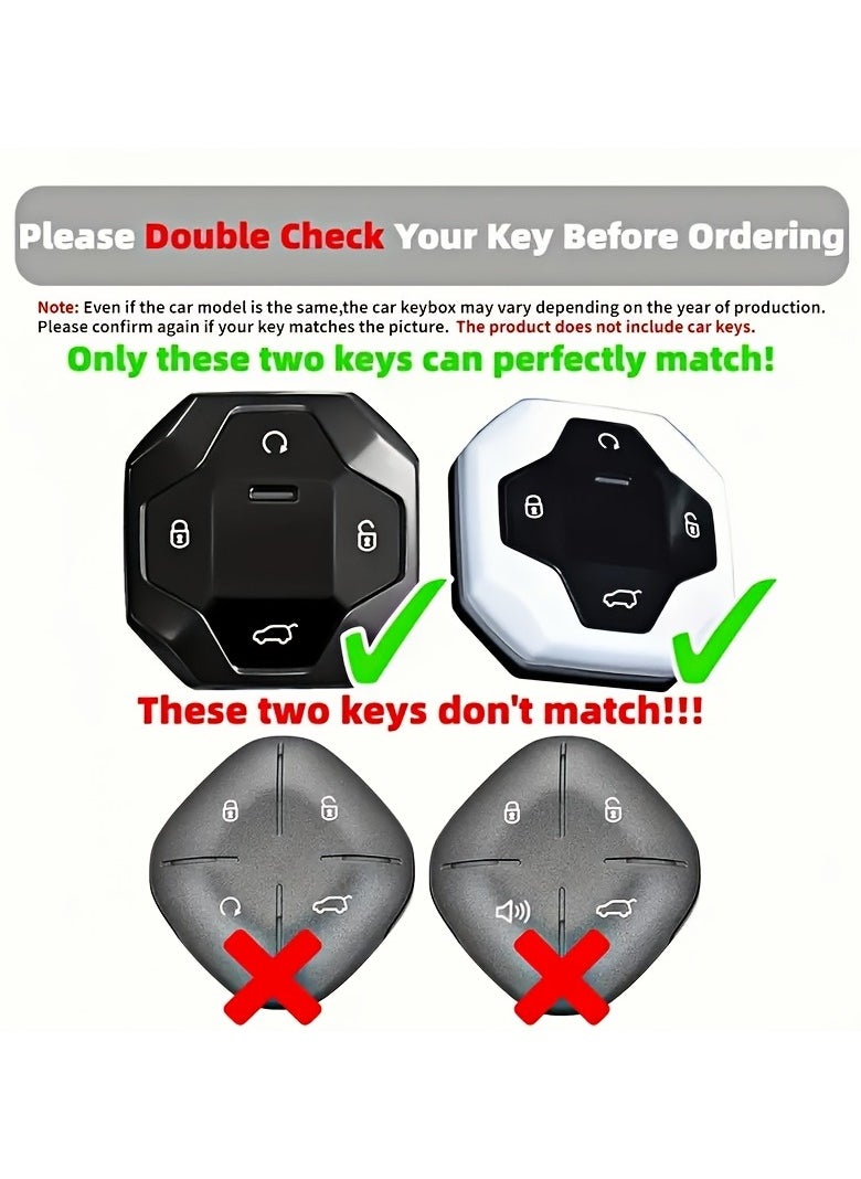 Service Zone Premium Zinc Alloy Key Fob Cover for Chery Jietu T2 & Mountain Sea T2 - Stylish Brown Keychain Accessory with Engraved "Best Luck to You" Message, Durable & Sleek Design  - Image 3