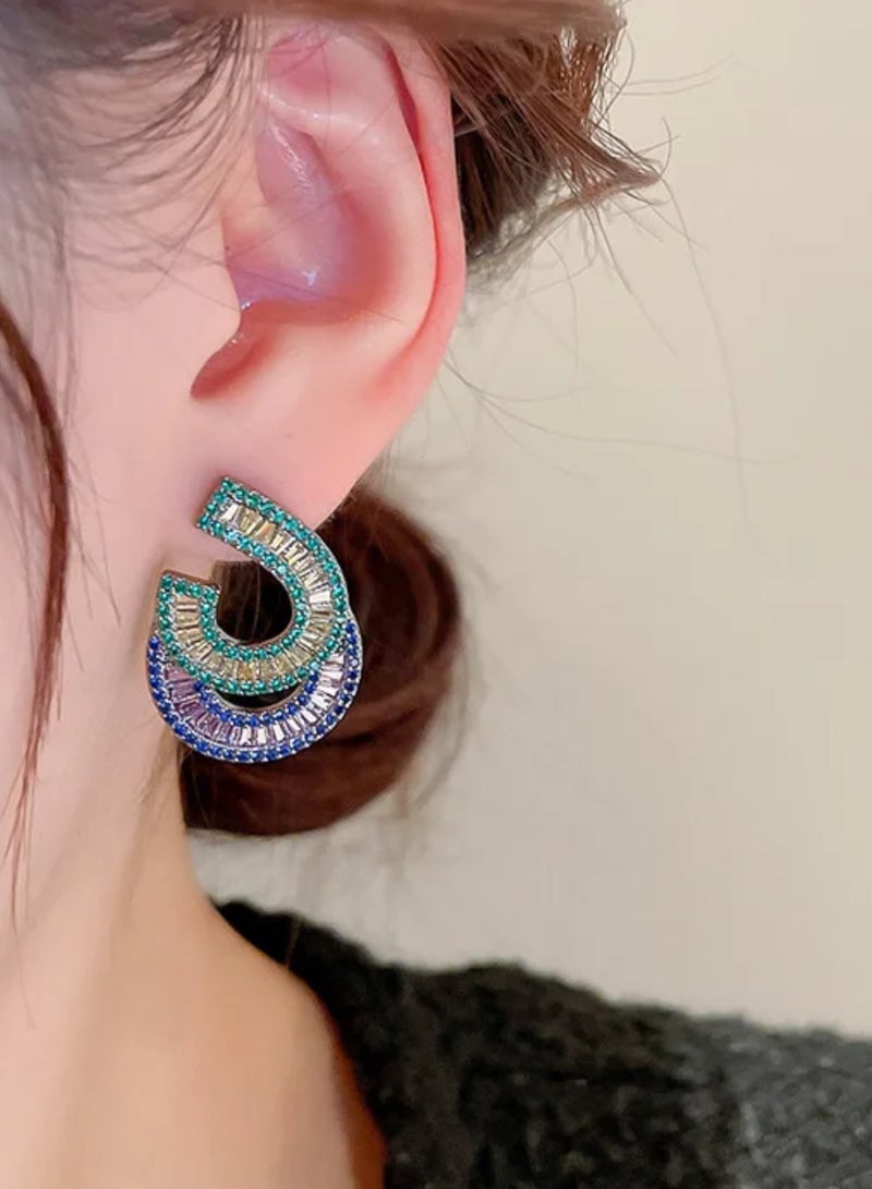 Dangle Charms Luxury & Elegant Zirconia Earrings For Women - Image 3