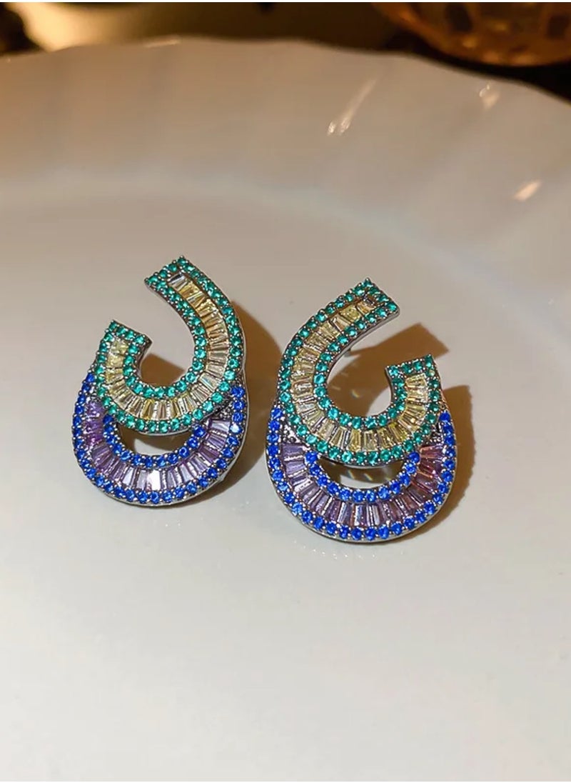 Dangle Charms Luxury & Elegant Zirconia Earrings For Women  - Image 5