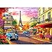 Blueforest Paris Street Scene 1000 Piece Jigsaw Puzzle for Adults Eiffel Tower Cityscape with Vintage Cars Landscape Scenery Challenging Family Puzzle Perfect for Game Nights 275X196 - Image 2