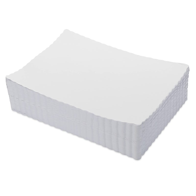P Paterson Paterson Paper White Paper Placemats Disposable  10 x 14 Bulk 1000 Count  Scalloped Edge 