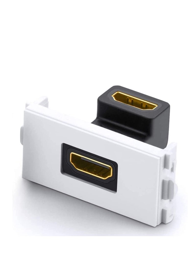 DKURVE Multimedia Wall Socket Face Plate for Home and Office 1 PORT HDMI - Image 2