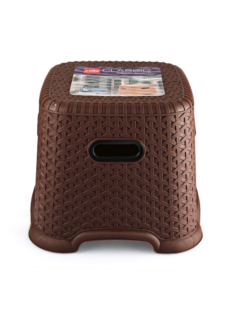 Generic renuka Classic Perfect Posture Plastic Stool Small Brown  - Image 3