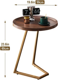 Generic Modern C Shaped End Table,Small Side Table Coffee Table for Small Space, Round Couch Side Table Slim Bedside Table for Living Room, Bedroom,Bedroom  - Image 1