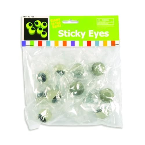 Fun Express Glow in The Dark Sticky Eyes (Bulk Set of 48) Halloween Toys and Party Favor Giveaways - Image 3