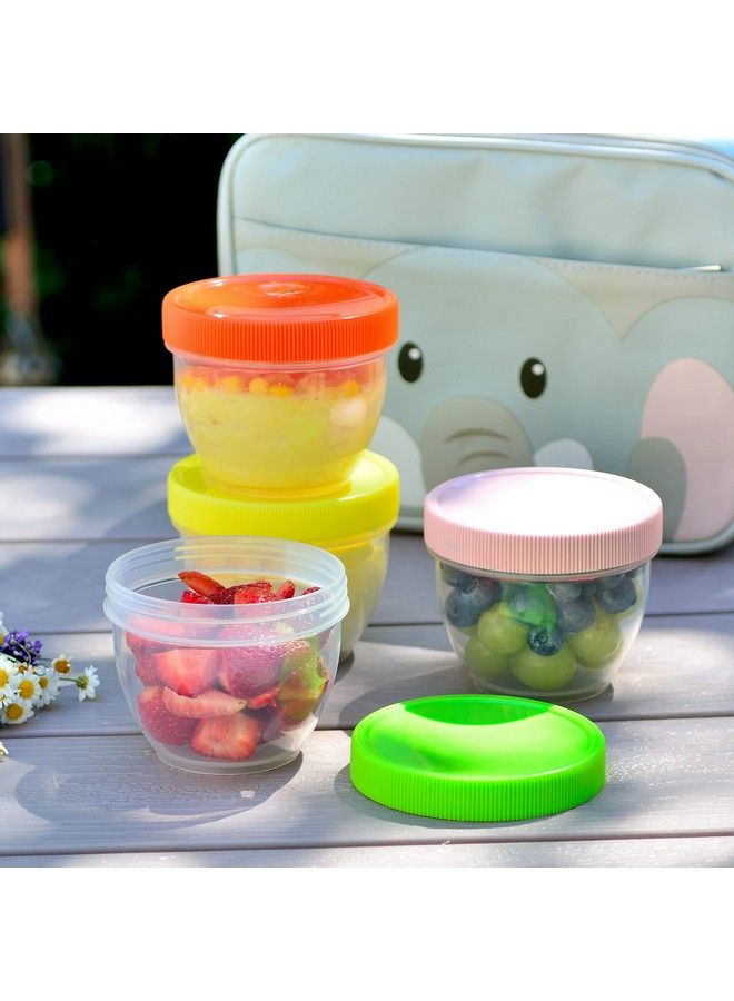 Youngever 18 Pack 1 Cup Small Food Containers With Lids 8 Ounce Food Storage Containers Condiment And Sauce Containers With Lids Labels (Rainbow Colors) - Image 5