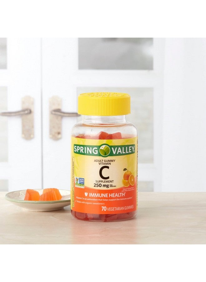 SPRING VALLEY سبرينغ فالي - فيتامين سي جومي 240 ملغ، 70 جومي برتقالية - Image 2