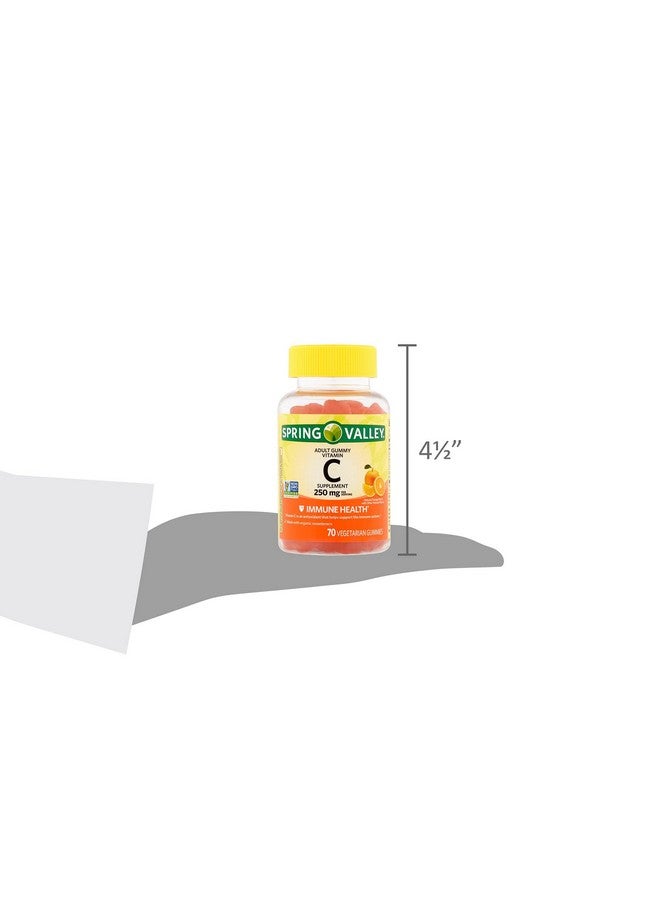 SPRING VALLEY سبرينغ فالي - فيتامين سي جومي 240 ملغ، 70 جومي برتقالية - Image 5