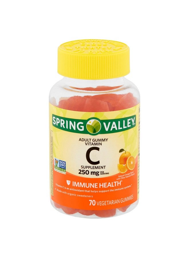 SPRING VALLEY سبرينغ فالي - فيتامين سي جومي 240 ملغ، 70 جومي برتقالية - Image 1