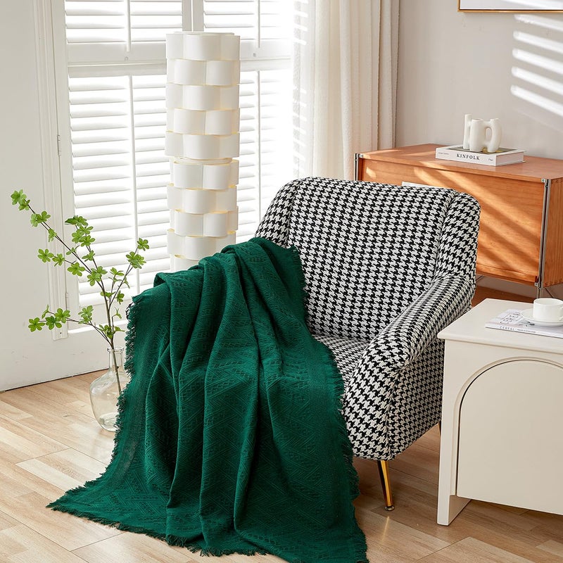 AIVIA Slipper Chair Table Cover Sheet, Reversible Tablecloth Throw Cushion Covers for Single Seat Recliner Armchair Ottomans Spread Furniture Decorations Protector Slipcover Blackish Green - Image 4