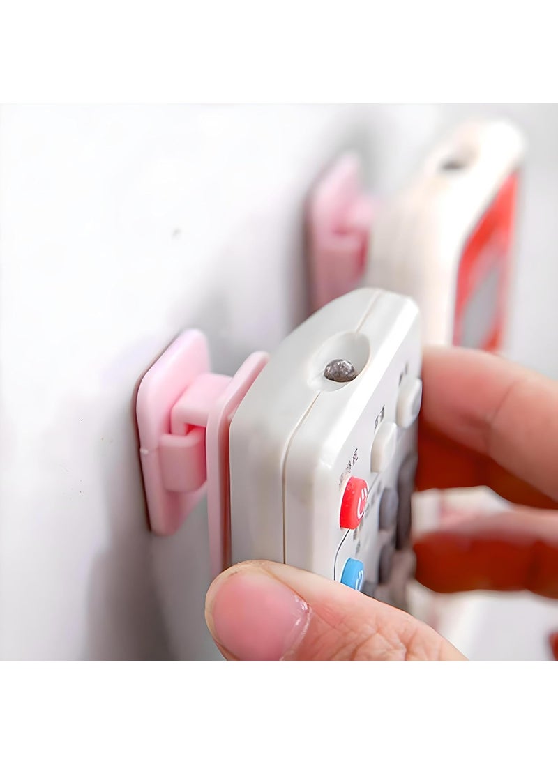 Generic Upkaranwale 1 Pcs Plastic Adhesive Hook for Hanging ACTV Remote Control Hook Self Adhesive Hook On Tiles Wall Door Cabinet Wall Holder Hooks WallSticking Hooks for Remote Control Hooks for Organization Bathroom Kitchen and Office White  - Image 1