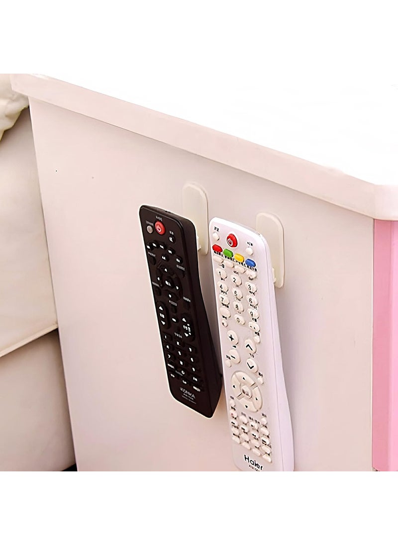 Generic Upkaranwale 1 Pcs Plastic Adhesive Hook for Hanging ACTV Remote Control Hook Self Adhesive Hook On Tiles Wall Door Cabinet Wall Holder Hooks WallSticking Hooks for Remote Control Hooks for Organization Bathroom Kitchen and Office White  - Image 5